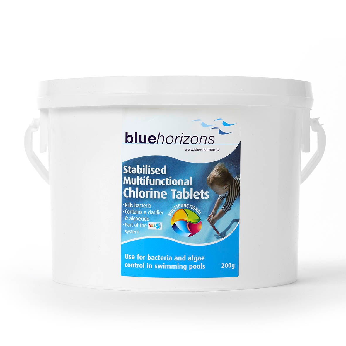 Blue Horizons Multifunctional 20g Chlorine Tablets | Stabilised Pool Chlorine with Clarifier & Algae Inhibitor | 2.5kg & 5kg - New Forest Hot Tubs