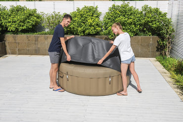 Round Thermal Hot Tub Cover – Small (180cm x 66cm) | EnergySense™ Insulated Spa Cover - New Forest Hot Tubs - New Forest Hot Tubs
