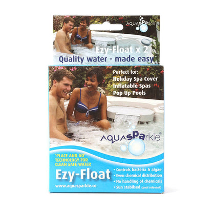 AquaSPArkle Ezy-Float Chlorine Dispensers | 2 x 80g Pre-Filled Floating Dispensers for Hot Tubs & Small Pools - New Forest Hot Tubs