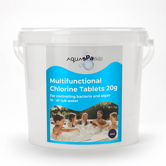 AquaSPArkle Multifunctional 20g Chlorine Tablets | Slow Release Hot Tub Chlorine | 5kg - New Forest Hot Tubs