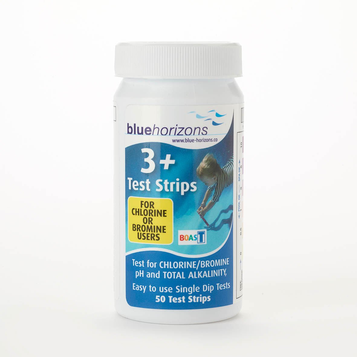 Blue Horizons 3-Way Plus Pool Test Strips | 50 Water Testing Strips - New Forest Hot Tubs
