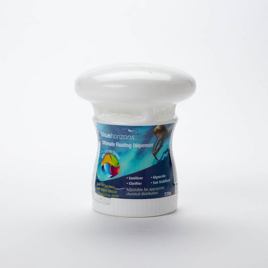 Blue Horizons Ultimate Floating Chlorine Dispenser | Pre-Filled Multifunctional Chlorine Tablets | 720g & 1.5kg - New Forest Hot Tubs