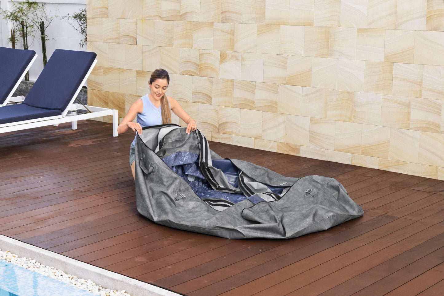 Lay - Z - Spa Carrara Foam Hot Tub (4–6 Person) – Energy Efficient ThermaCore™ Spa | New Forest Hot Tubs - New Forest Hot Tubs