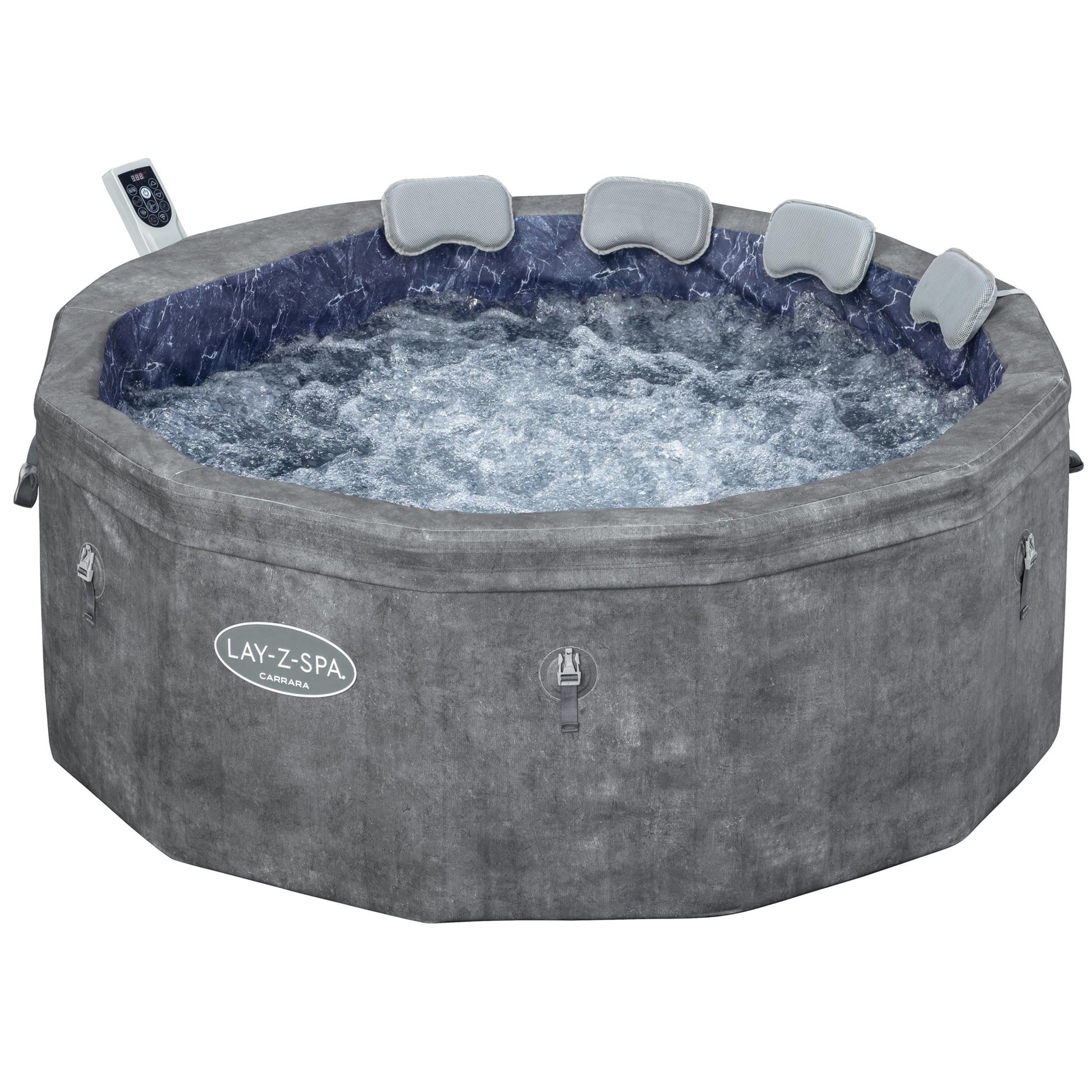 Lay - Z - Spa Carrara Foam Hot Tub (4–6 Person) – Energy Efficient ThermaCore™ Spa | New Forest Hot Tubs - New Forest Hot Tubs