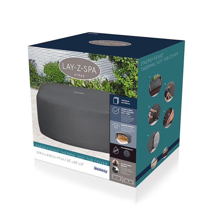 Lay - Z - Spa® Large Square Thermal Cover 201cm x 201cm x 85cm – Free Next Day UK Delivery - New Forest Hot Tubs