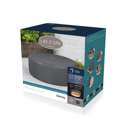 Lay - Z - Spa® Round Thermal Hot Tub Cover – Large 196cm x 71cm | Insulated Energy - Saving Spa Lid - New Forest Hot Tubs