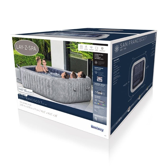 Lay - Z - Spa San Francisco HydroJet Pro™ Inflatable Hot Tub (5–7 Person) - New Forest Hot Tubs