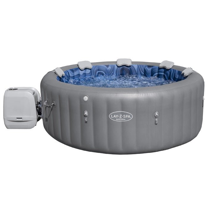 Lay - Z - Spa Santorini HydroJet Pro™ Inflatable Hot Tub (5–7 Person) - New Forest Hot Tubs