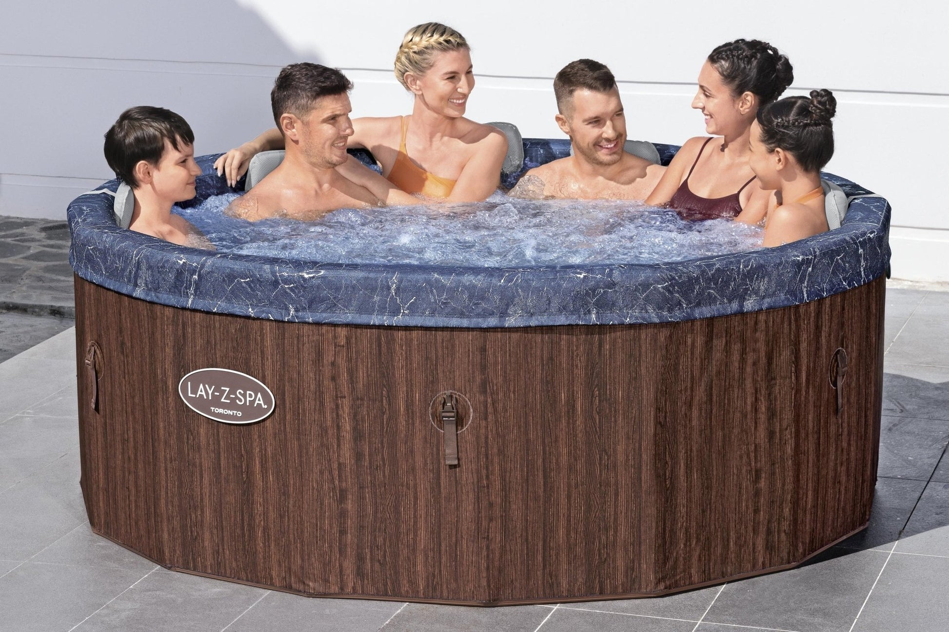 Lay - Z - Spa Toronto Foam Hot Tub (5–7 Person) – Energy Efficient ThermaCore™ UltraFit™ AirJet™ Spa | New Forest Hot Tubs - New Forest Hot Tubs