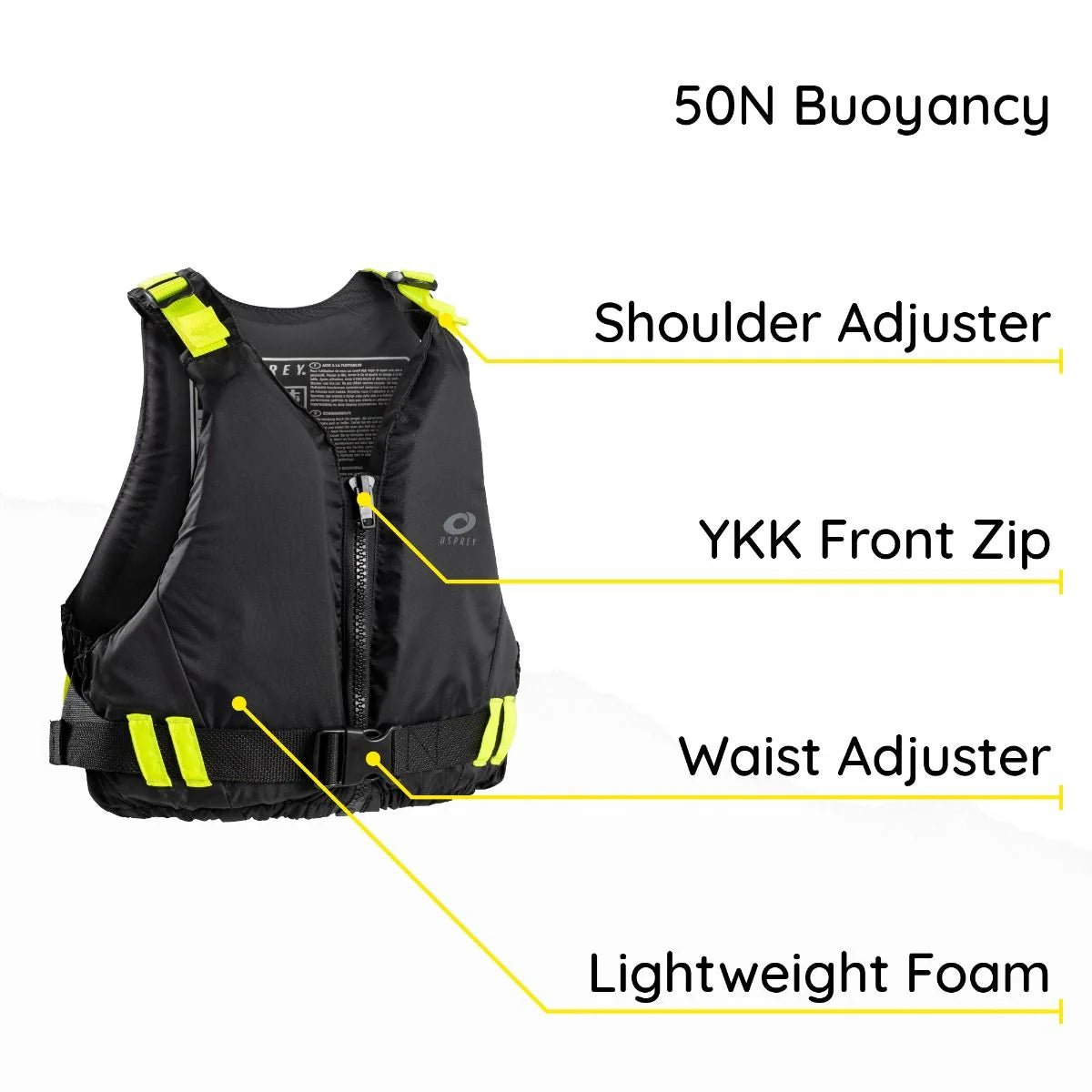 Osprey Adult Buoyancy Aid – Black – Large - New Forest Hot Tubs