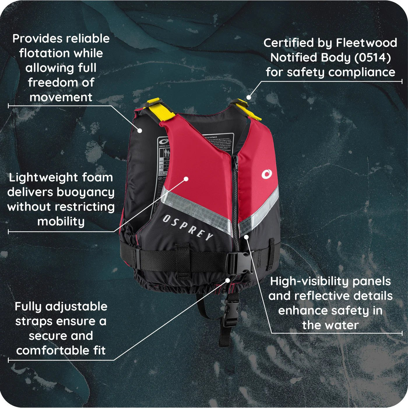 Osprey Junior Buoyancy Aid – Red M/L - New Forest Hot Tubs