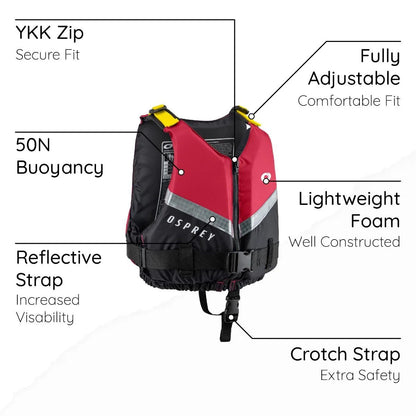 Osprey Junior Buoyancy Aid – Red M/L - New Forest Hot Tubs