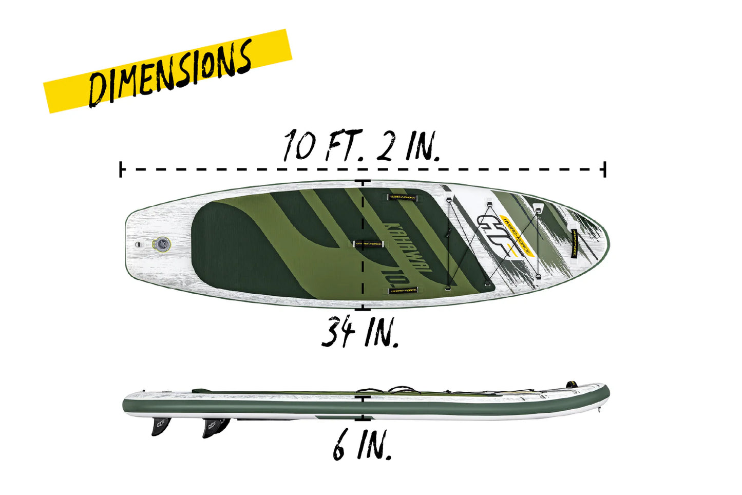 Hydro-Force™ Kahawai™ 10ft 2” Inflatable Paddle Board SUP Set – Free UK Delivery
