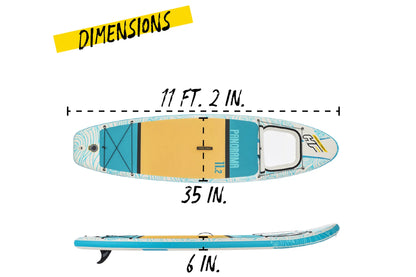 Hydro-Force™ Panorama™ 11ft Inflatable Paddle Board Set