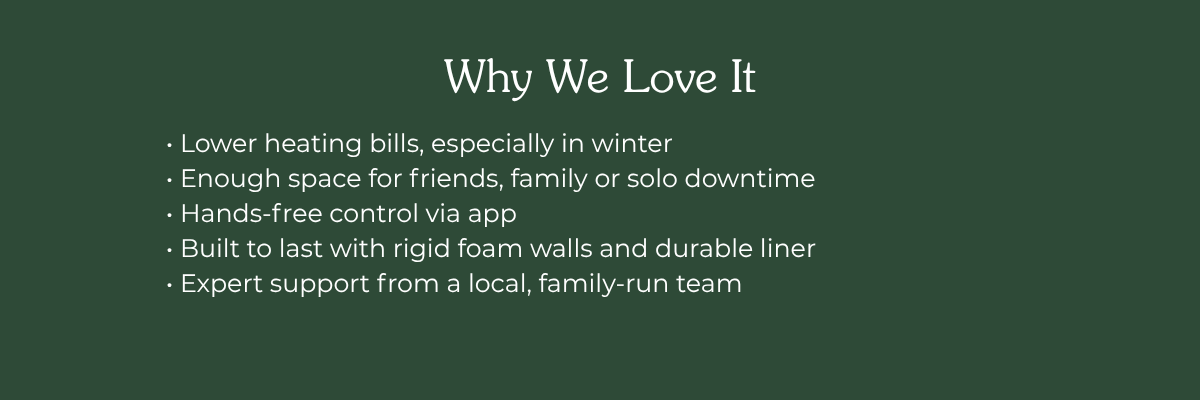 Why We Love It – New Forest Hot Tubs family-run expert advice banner