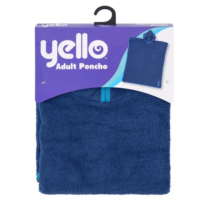 Yello Adult Poncho – Blue | Perfect for Hot Tub Use - New Forest Hot Tubs